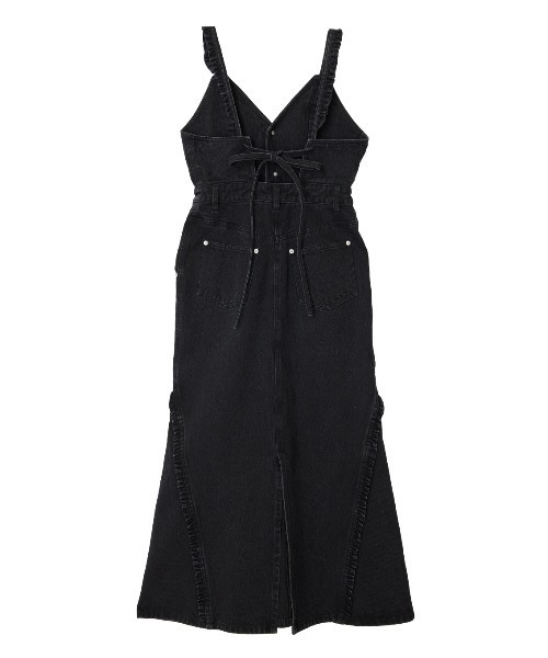 Ameri（アメリ）の「SMALL FRILL SUSPENDER DENIM SKIRT（デニムスカート・レディース・ブラック・SMALL/MEDIUM）」の14枚目の写真
