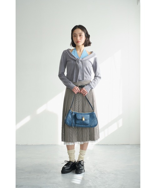 LILY BROWN(リリーブラウン)の「レイヤードディテールニットセット(ニット/セーター・レディース・ライム/ベージュ/グレー・F)」の14枚目の写真