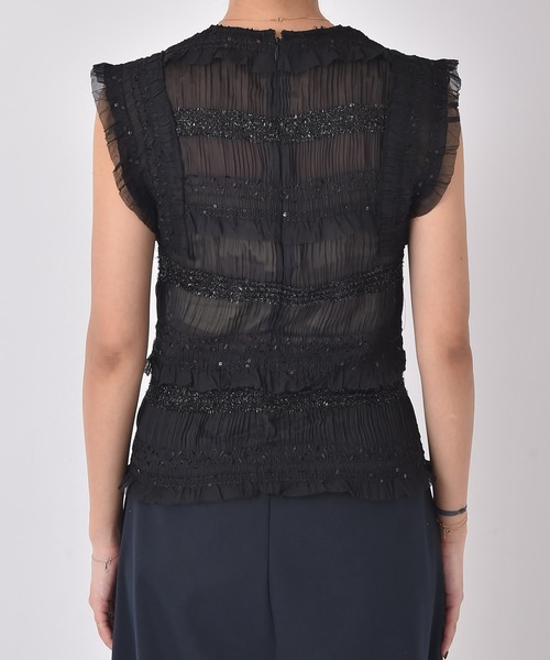 AKTE（アクテ）の「シャーリングギャザーブラウス（シャツ/ブラウス・レディース・アイボリー/ブラック・FREE）」の22枚目の写真