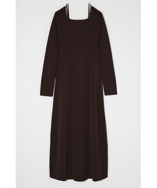 セール】【26年SS新作】OPEN NECK KNIT LONG ドレス（ワンピース