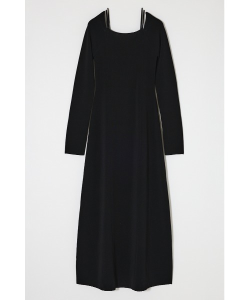 セール】【26年SS新作】OPEN NECK KNIT LONG ドレス（ワンピース