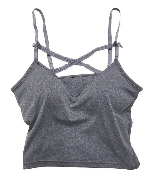 lilLilly(リルリリー)の「フロントレースカップキャミソール(キャミソール・レディース・ホワイト/グレー/パープル/ブラック・FREE)」の3枚目の写真