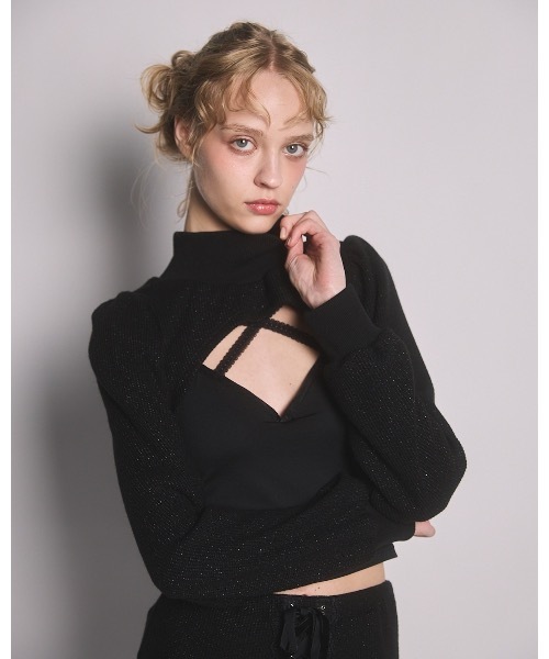 lilLilly(リルリリー)の「フロントレースカップキャミソール(キャミソール・レディース・ホワイト/グレー/パープル/ブラック・FREE)」の13枚目の写真