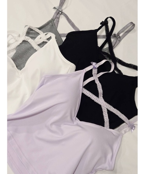 lilLilly(リルリリー)の「フロントレースカップキャミソール(キャミソール・レディース・ホワイト/グレー/パープル/ブラック・FREE)」の17枚目の写真