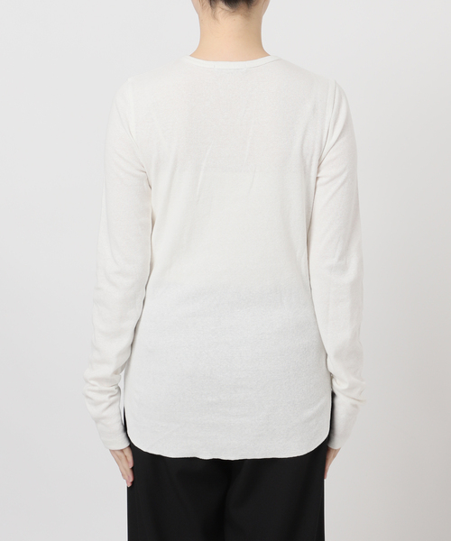 JOURNAL STANDARD（ジャーナルスタンダード）の「《WEB限定追加2》【fedit】ヘンプコットンフライスヘンリー（Tシャツ/カットソー・レディース・ネイビー/ホワイト・FREE）」の14枚目の写真