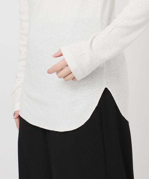 JOURNAL STANDARD（ジャーナルスタンダード）の「《WEB限定追加2》【fedit】ヘンプコットンフライスヘンリー（Tシャツ/カットソー・レディース・ネイビー/ホワイト・FREE）」の17枚目の写真