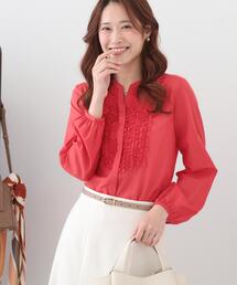 COUP DE CHANCE（クードシャンス）の「【手洗い可 きれいめ】シアーローンフリルブラウス（シャツ/ブラウス）」