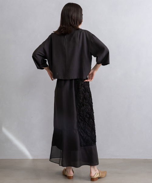 MARECHAL TERRE(マルシャルテル)の「ジャガードフリンジスカート(スカート・レディース・アイボリー/ブラック/ネイビー・MEDIUM)」の16枚目の写真