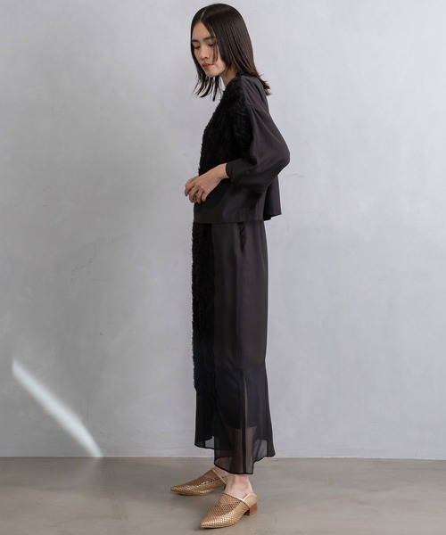 MARECHAL TERRE(マルシャルテル)の「ジャガードフリンジスカート(スカート・レディース・アイボリー/ブラック/ネイビー・MEDIUM)」の17枚目の写真