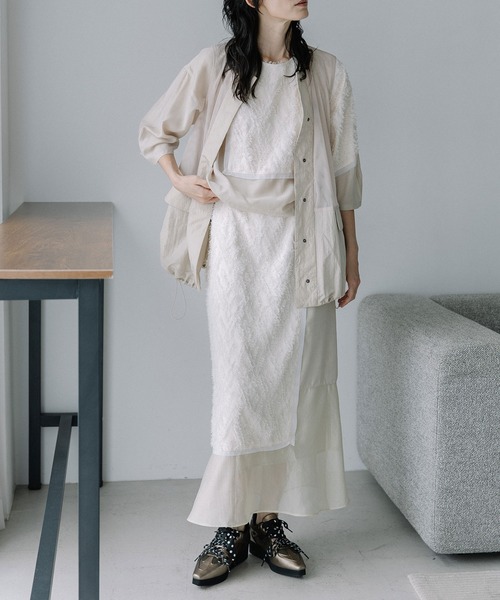 MARECHAL TERRE(マルシャルテル)の「ジャガードフリンジスカート(スカート・レディース・アイボリー/ブラック/ネイビー・MEDIUM)」の12枚目の写真