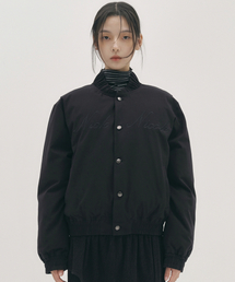SHIRRING PADDING JUMPER_BLACK