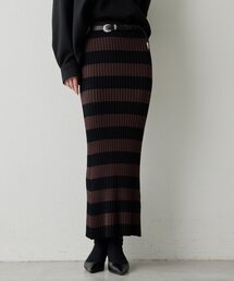 Whim Gazette | ボーダーニットフィットスカート(スカート)