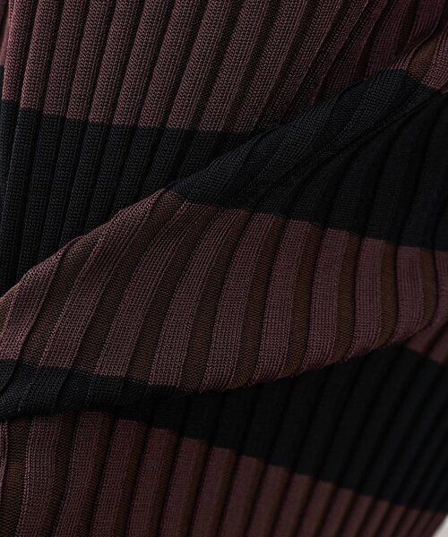 Whim Gazette（ウィムガゼット）の「ボーダーニットフィットスカート（スカート・レディース・ブラウン・FREE）」の20枚目の写真