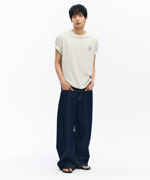 INTEMPOMOOD（インテンポムード）の「ステッチラインバルーンフィットパンツ_インディゴ（デニムパンツ・メンズ・インディゴブルー・X-LARGE/LARGE）」の5枚目の写真