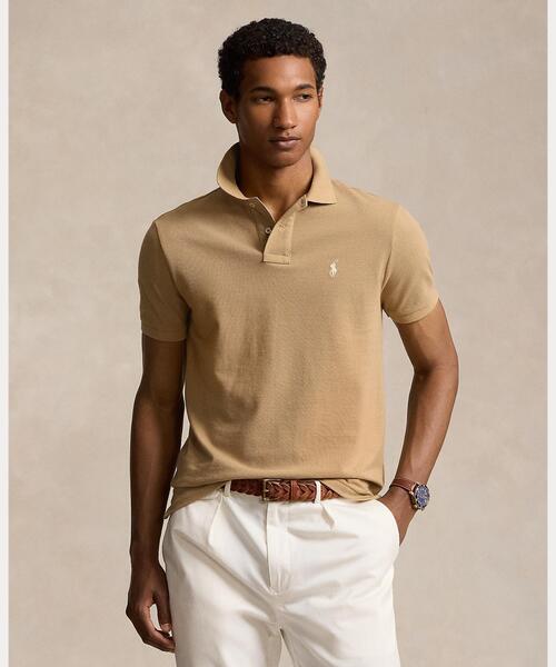 kolor ベージュ メッシュ ポロシャツ サイズ1 クラシック フィット メッシュ ポロシャツ（ポロシャツ）｜POLO RALPH