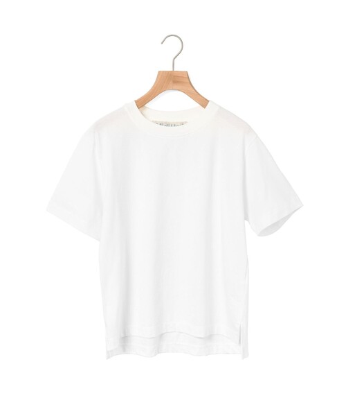 MidiUmi(ミディウミ)の「MidiUmi ベーシックTシャツ(Tシャツ/カットソー・レディース・グリーン/ピンク/ブラック/オフホワイト/チャコールグレー・FREE)」の2枚目の写真