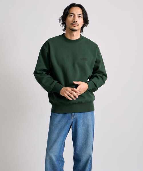 BEDWIN & THE HEARTBREAKERS（ベドウィン アンド ザ ハートブレイカーズ）の「BEDWIN & THE HEARTBREAKERS x Saturdays NYC Ex.PRINTED SWEAT "CHELSEA"（スウェット・メンズ・グレー/グリーン・XL/S/M）」の4枚目の写真