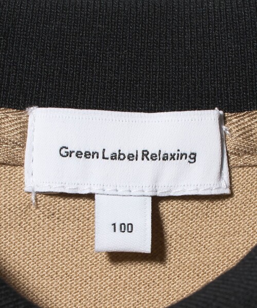 green label relaxing（グリーンレーベルリラクシング）の「バイカラー カノコポロシャツ / キッズ  100cm-160cm（ポロシャツ・キッズ・オフホワイト/ベージュ・130cm/150cm/120cm/140cm/160cm/110cm/100cm）」の11枚目の写真