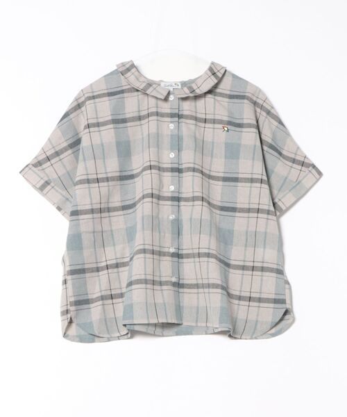 Arnold Palmer（アーノルドパーマー）の「ビックチェック シャツ ブラウス（シャツ/ブラウス・レディース・ブラック系2/サックスブルー/ネイビー/ブラック系1・L/M/S）」の21枚目の写真