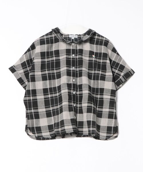 Arnold Palmer（アーノルドパーマー）の「ビックチェック シャツ ブラウス（シャツ/ブラウス・レディース・ブラック系2/サックスブルー/ネイビー/ブラック系1・L/M/S）」の20枚目の写真