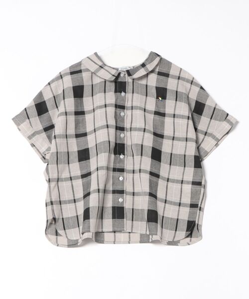 Arnold Palmer（アーノルドパーマー）の「ビックチェック シャツ ブラウス（シャツ/ブラウス・レディース・ブラック系2/サックスブルー/ネイビー/ブラック系1・L/M/S）」の22枚目の写真