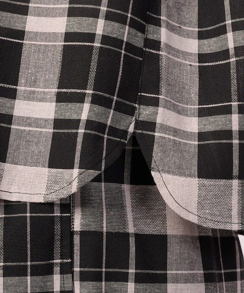 Arnold Palmer（アーノルドパーマー）の「ビックチェック シャツ ブラウス（シャツ/ブラウス・レディース・ブラック系2/サックスブルー/ネイビー/ブラック系1・L/M/S）」の17枚目の写真