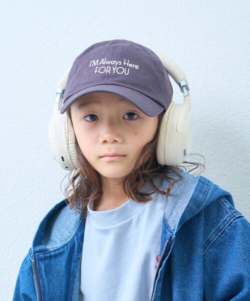 CIAOPANIC TYPY(チャオパニックティピー)の「【KIDS】《ユニセックス》日焼け対策ストライプスカーフ付きロゴ刺繍CAP(キャップ・キッズ・チャコールグレー/ブラウン/ベージュ・ONE SIZE)」の9枚目の写真