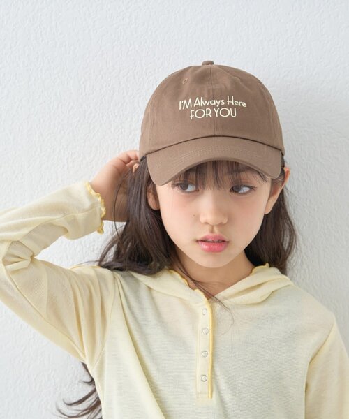 CIAOPANIC TYPY(チャオパニックティピー)の「【KIDS】《ユニセックス》日焼け対策ストライプスカーフ付きロゴ刺繍CAP(キャップ・キッズ・チャコールグレー/ブラウン/ベージュ・ONE SIZE)」の10枚目の写真