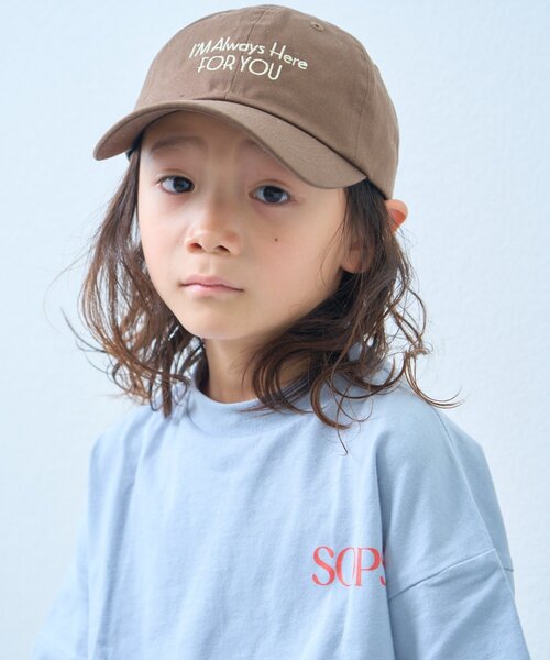 CIAOPANIC TYPY(チャオパニックティピー)の「【KIDS】《ユニセックス》日焼け対策ストライプスカーフ付きロゴ刺繍CAP(キャップ・キッズ・チャコールグレー/ブラウン/ベージュ・ONE SIZE)」の14枚目の写真