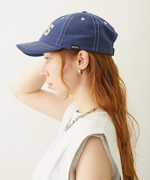 MILKFED.(ミルクフェド)の「1995 PATCH CAP(キャップ・レディース・ブラック/ネイビー/レッド・ONE SIZE)」の5枚目の写真
