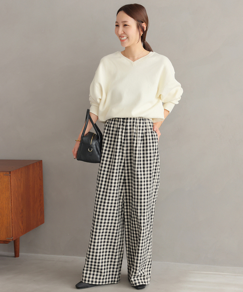 JOURNAL STANDARD relume（ジャーナルスタンダード　レリューム）の「《WEB限定追加》コットンツイルギャザーワイドパンツ（その他パンツ・レディース・ブラック・36/38）」の3枚目の写真