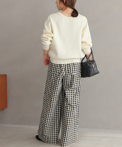 JOURNAL STANDARD relume（ジャーナルスタンダード　レリューム）の「《WEB限定追加》コットンツイルギャザーワイドパンツ（その他パンツ・レディース・ブラック・36/38）」の5枚目の写真