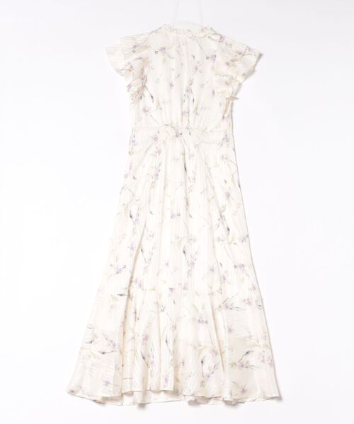 シアーストライプニュアンスフラワーラッフルフリルワンピース tocco tocco closet（トッコ クローゼット） シアーストライプニュアンス