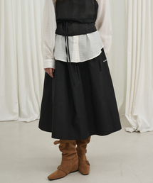 MARROT（マロット）の「コットンストリングミディスカート_ブラック（スカート）」