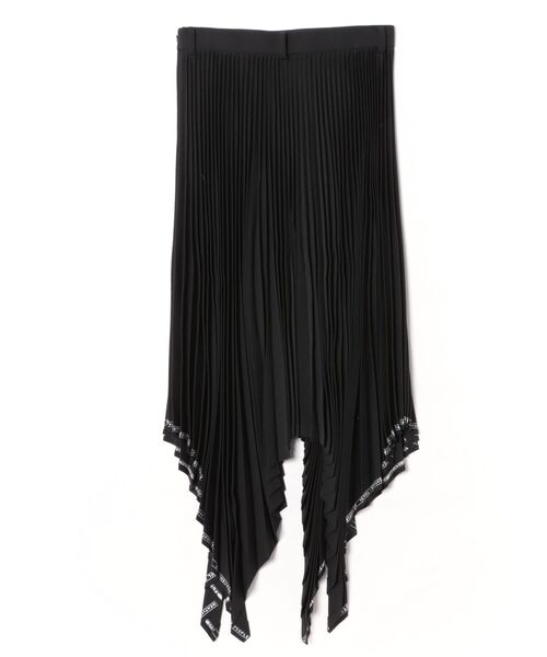 beautiful people（ビューティフルピープル）の「selvedge logo gaba-dine pleate（スカート・レディース・ブラック・36）」の2枚目の写真