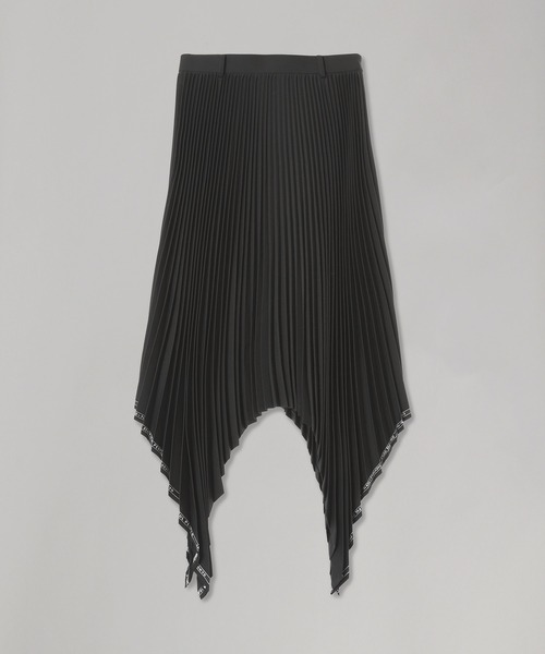 beautiful people(ビューティフルピープル)の「selvedge logo gaba-dine pleate 1535107005(スカート・レディース・ブラック・36)」の1枚目の写真