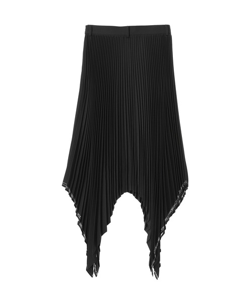 beautiful people(ビューティフルピープル)の「selvedge logo gaba-dine pleate 1535107005(スカート・レディース・ブラック・36)」の2枚目の写真