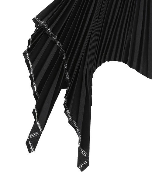 beautiful people(ビューティフルピープル)の「selvedge logo gaba-dine pleate 1535107005(スカート・レディース・ブラック・36)」の5枚目の写真