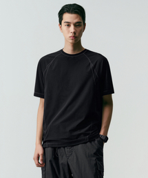 [シティレジャー] スポーティブテクスチャーTシャツ [ブラック]