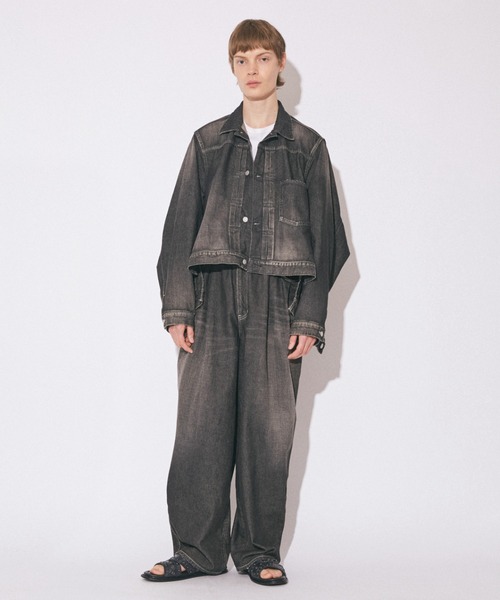 beautiful people(ビューティフルピープル)の「double-end lefthand twillblouson vintage(デニムジャケット・レディース・ブラック/インディゴブルー・40/38)」の3枚目の写真