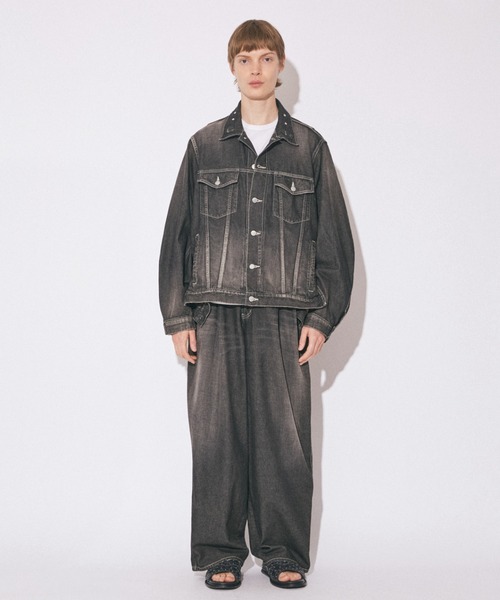 beautiful people(ビューティフルピープル)の「double-end lefthand twillblouson vintage(デニムジャケット・レディース・ブラック/インディゴブルー・40/38)」の5枚目の写真