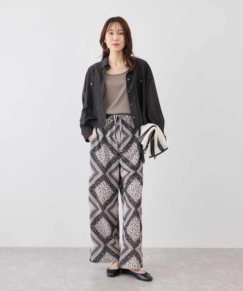 ROPE' PICNIC（ロペピクニック）の「カールマイヤーシアーシャツ（シャツ/ブラウス・レディース・ホワイト系その他6/オフホワイト/チャコールグレー/サックスブルー・FREE）」の6枚目の写真