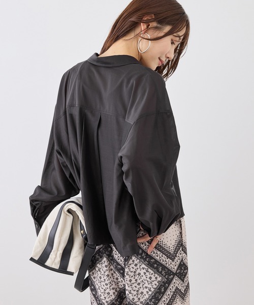ROPE' PICNIC（ロペピクニック）の「カールマイヤーシアーシャツ（シャツ/ブラウス・レディース・ホワイト系その他6/オフホワイト/チャコールグレー/サックスブルー・FREE）」の10枚目の写真