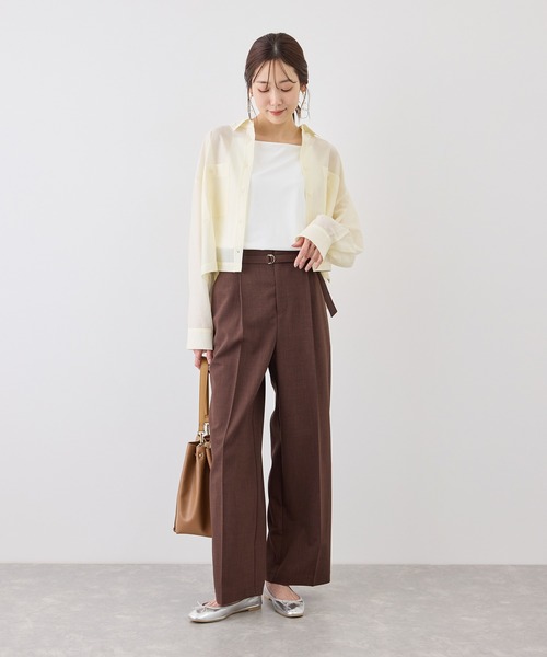 ROPE' PICNIC（ロペピクニック）の「カールマイヤーシアーシャツ（シャツ/ブラウス・レディース・ホワイト系その他6/オフホワイト/チャコールグレー/サックスブルー・FREE）」の12枚目の写真