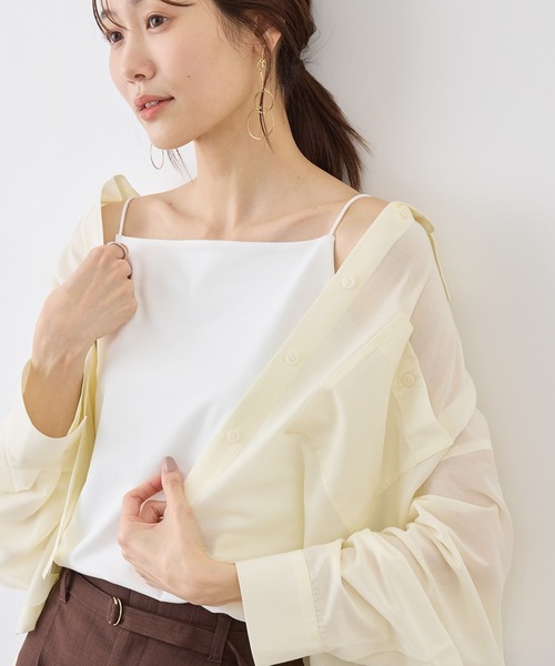 ROPE' PICNIC（ロペピクニック）の「カールマイヤーシアーシャツ（シャツ/ブラウス・レディース・ホワイト系その他6/オフホワイト/チャコールグレー/サックスブルー・FREE）」の20枚目の写真