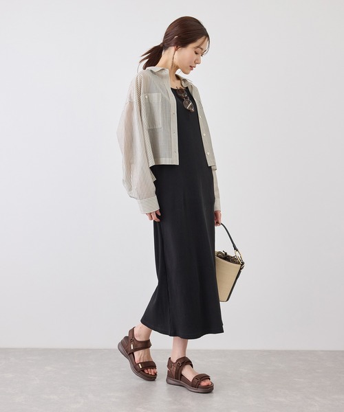 ROPE' PICNIC（ロペピクニック）の「カールマイヤーシアーシャツ（シャツ/ブラウス・レディース・ホワイト系その他6/オフホワイト/チャコールグレー/サックスブルー・FREE）」の21枚目の写真