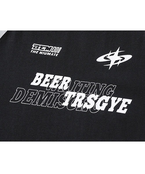 Ressaca（レサーカ）の「オーバーサイズゲームシャツ風プリント切替Tシャツ（Tシャツ/カットソー・メンズ・グレー/チャコール・XL/L/M）」の5枚目の写真
