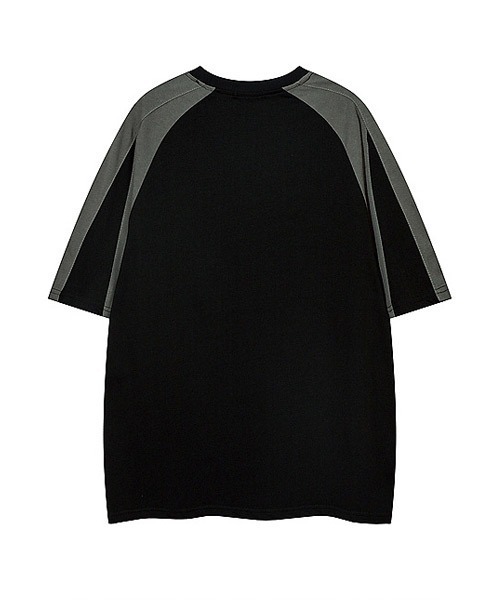 Ressaca（レサーカ）の「オーバーサイズゲームシャツ風プリント切替Tシャツ（Tシャツ/カットソー・メンズ・グレー/チャコール・XL/L/M）」の3枚目の写真