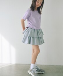 green label relaxing | ミニ裏毛 フリル キュロット(グレー)140cm-160cm(スウェットパンツ)