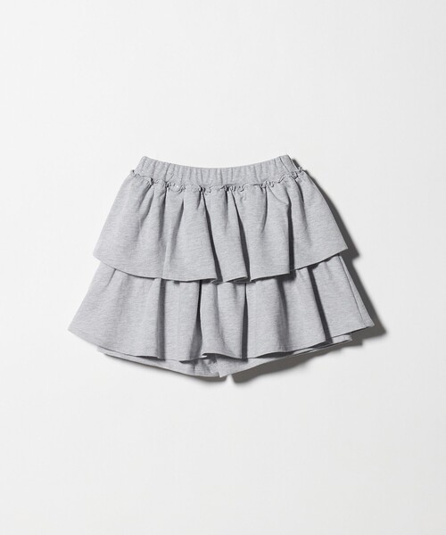 green label relaxing（グリーンレーベルリラクシング）の「ミニ裏毛 フリル キュロット（グレー）140cm-160cm（スウェットパンツ・キッズ・グレー系・140cm/150cm/160cm）」の5枚目の写真